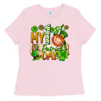 Bubblegum Pink my 1'st st patrick's day Ladies Tee - FaDigitalArtStudio