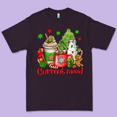 Current Mood Christmas Premium Tee Designed By Oliviacreatesart