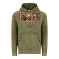 Vintage Olive home Christmas farm animals Vintage Hoodie - CowhideDigitalArt