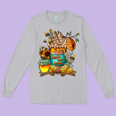 Than Honey Long Sleeve Tee Designed By Cowhidedigitalart