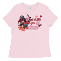 Bubblegum Pink sloth why fall in love when you can fall asleep Ladies Tee - FaDigitalArtStudio