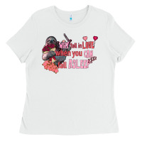 White sloth why fall in love when you can fall asleep Ladies Tee - FaDigitalArtStudio