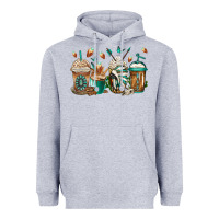 Heather Grey indian headdress coffee cups Heavyweight Hoodie - Jasminsmagicworld