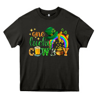 Asphalt One lucky cowboy St. Patricks day Heavy Core Tee - HowdyJamesFarm