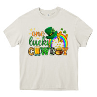 Cream One lucky cowboy St. Patricks day Heavy Core Tee - HowdyJamesFarm