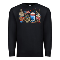 Black 4th of july skeleton coffee cups Premium Sweatshirt - Jasminsmagicworld