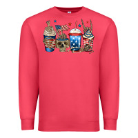 Cardinal 4th of july skeleton coffee cups Premium Sweatshirt - Jasminsmagicworld