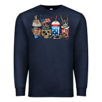 Navy 4th of july skeleton coffee cups Premium Sweatshirt - Jasminsmagicworld
