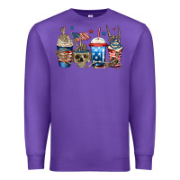 Purple 4th of july skeleton coffee cups Premium Sweatshirt - Jasminsmagicworld