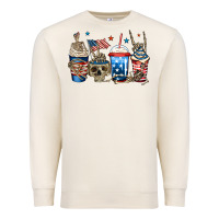 Sandshell 4th of july skeleton coffee cups Premium Sweatshirt - Jasminsmagicworld