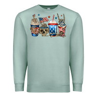 Seafoam 4th of july skeleton coffee cups Premium Sweatshirt - Jasminsmagicworld