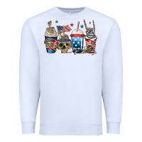 White 4th of july skeleton coffee cups Premium Sweatshirt - Jasminsmagicworld