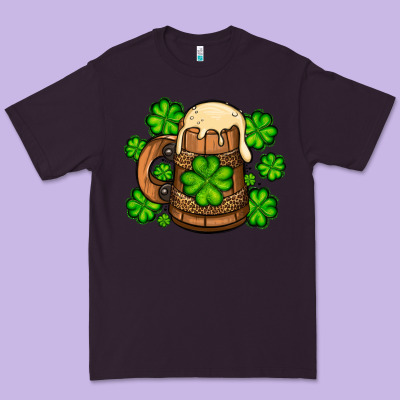 St. Patrick's Beer And Shamrock Premium Tee Designed By Oliviacreatesart