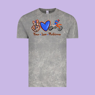 Peace Love Motocross Vintage Tee Designed By Ranaportraitstore