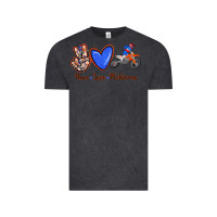 Vintage Black Peace Love Motocross Vintage Tee - RanaPortraitStore