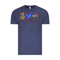Vintage Denim Peace Love Motocross Vintage Tee - RanaPortraitStore