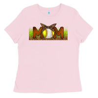Bubblegum Pink Baseball And Softball Mom Libbey Glass Ladies Tee - BundleAndBundleShop