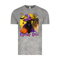 Cloud Rock spooky babe black witch cat Vintage Tee - BundleAndBundleShop