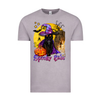 Vintage Zinc spooky babe black witch cat Vintage Tee - BundleAndBundleShop