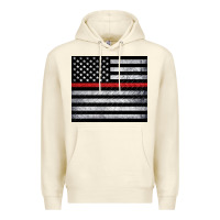 Sandshell thin red line American flag metal floor Premium Hoodie - Artiststas
