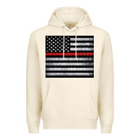 Tofu thin red line American flag metal floor Premium Hoodie - Artiststas