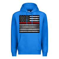 True Royal thin red line American flag metal floor Premium Hoodie - Artiststas