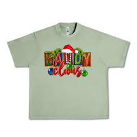 Oil Green Christmas daddy Claus Urban Heavy Tee - FaDigitalArtStudio