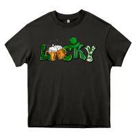 Asphalt Lucky with beer St. Patricks day Heavy Core Tee - HowdyJamesFarm