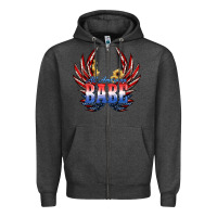 Charcoal Heather All America Babe Zipper Hoodie - JahusDesignShop