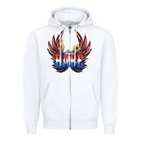 White All America Babe Zipper Hoodie - JahusDesignShop