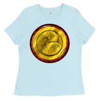 Baby Blue american football round earrings Ladies Tee - BundleAndBundleShop