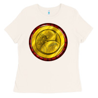 Bone american football round earrings Ladies Tee - BundleAndBundleShop