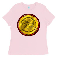 Bubblegum Pink american football round earrings Ladies Tee - BundleAndBundleShop