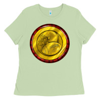 Matcha american football round earrings Ladies Tee - BundleAndBundleShop