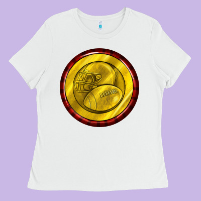 American Football Round Earrings Ladies Tee Designed By Bundleandbundleshop