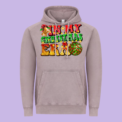 Inmy Christmas Era Vintage Hoodie Designed By Cowhidedigitalart