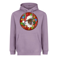 Lavender Black Santa Christmas Heavyweight Hoodie - RanaPortraitStore