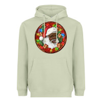 Matcha Black Santa Christmas Heavyweight Hoodie - RanaPortraitStore