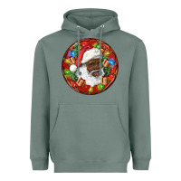 Sage Black Santa Christmas Heavyweight Hoodie - RanaPortraitStore