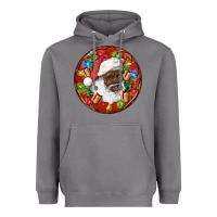 Storm Black Santa Christmas Heavyweight Hoodie - RanaPortraitStore