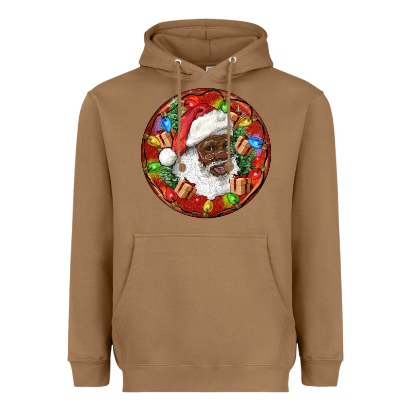 Black Santa Christmas Heavyweight Hoodie by RanaPortraitStore | Teevron
