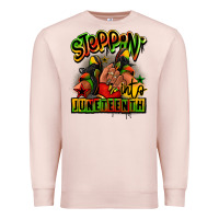 Pale Pink Steppin' into Juneteenth black girl sneakers Premium Sweatshirt - RanaPortraitStore