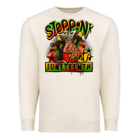 Sandshell Steppin' into Juneteenth black girl sneakers Premium Sweatshirt - RanaPortraitStore