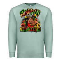 Seafoam Steppin' into Juneteenth black girl sneakers Premium Sweatshirt - RanaPortraitStore