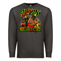 Smoke Steppin' into Juneteenth black girl sneakers Premium Sweatshirt - RanaPortraitStore