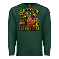 Sports Green Steppin' into Juneteenth black girl sneakers Premium Sweatshirt - RanaPortraitStore