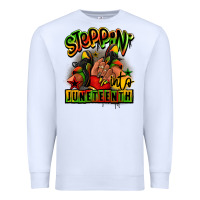 White Steppin' into Juneteenth black girl sneakers Premium Sweatshirt - RanaPortraitStore