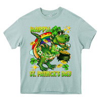 Arona Happy St. Patrick's Day T-rex Heavy Core Tee - CowGirlArtShop