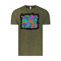 Vintage Olive halloween neon leopard background Vintage Tee - BundleAndBundleShop