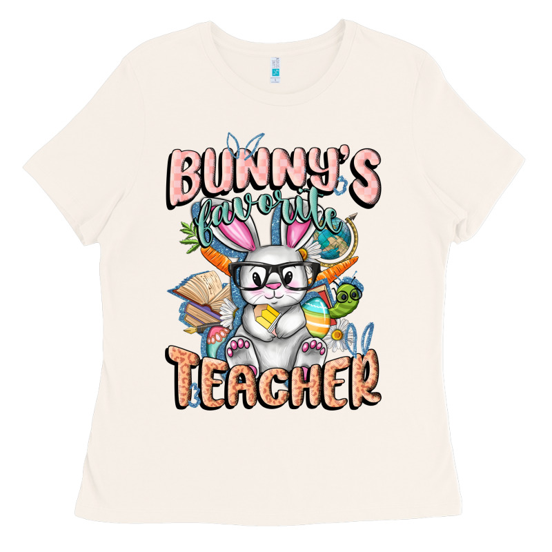 Bunny's Favorite Teacher Easter Day Ladies Tee by FaDigitalArtStudio | Teevron